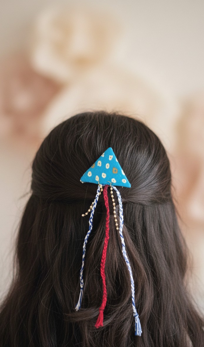 Boho Triangle Tassel Hair Clip