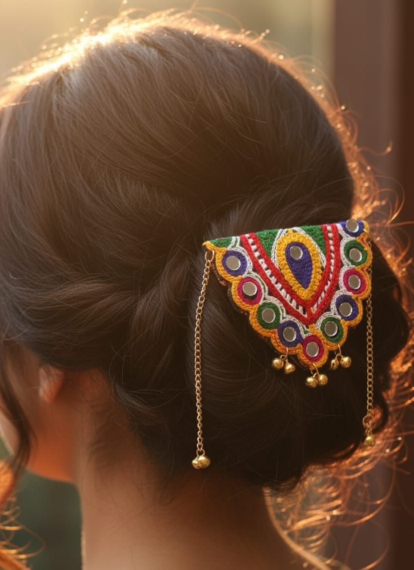 Royal Mirror Embroidered Hair Accessory