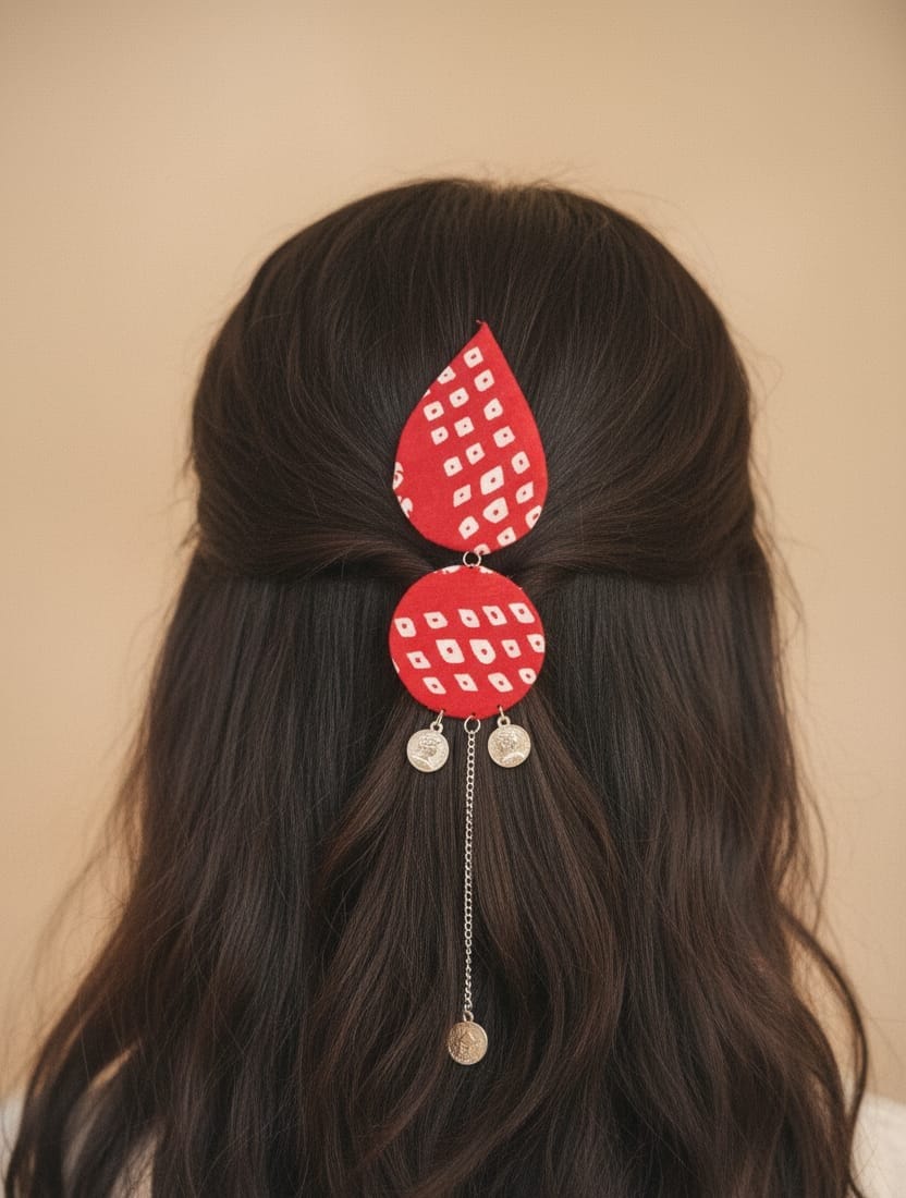Bandhani Drop Hair Clip