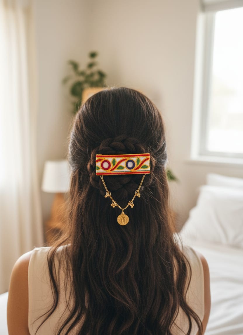 Tribal Coin Hair Barrette