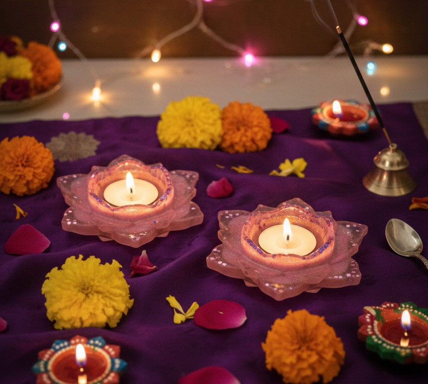Resin diwali diya