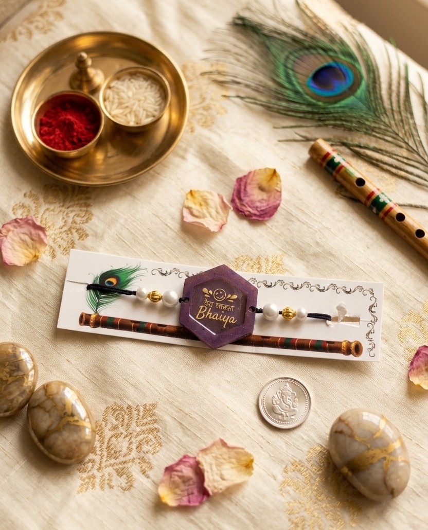 Premium Purple Bhaiya Rakhi