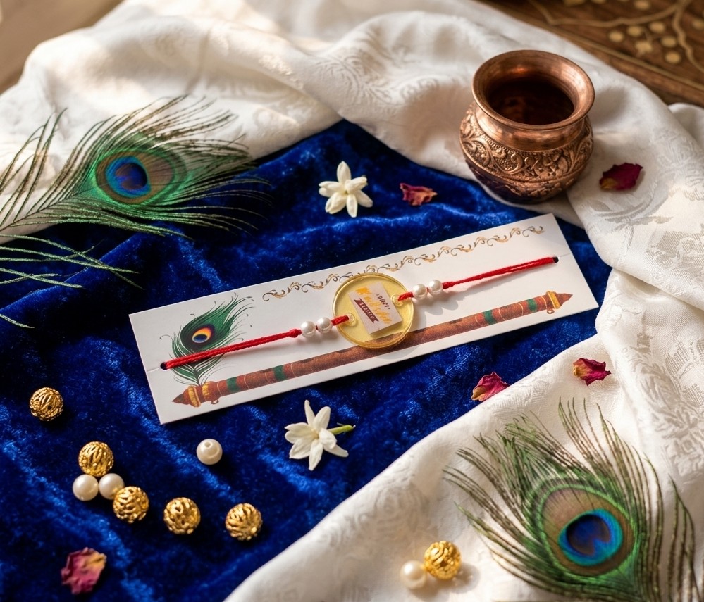Rakhi with Pearl Beads