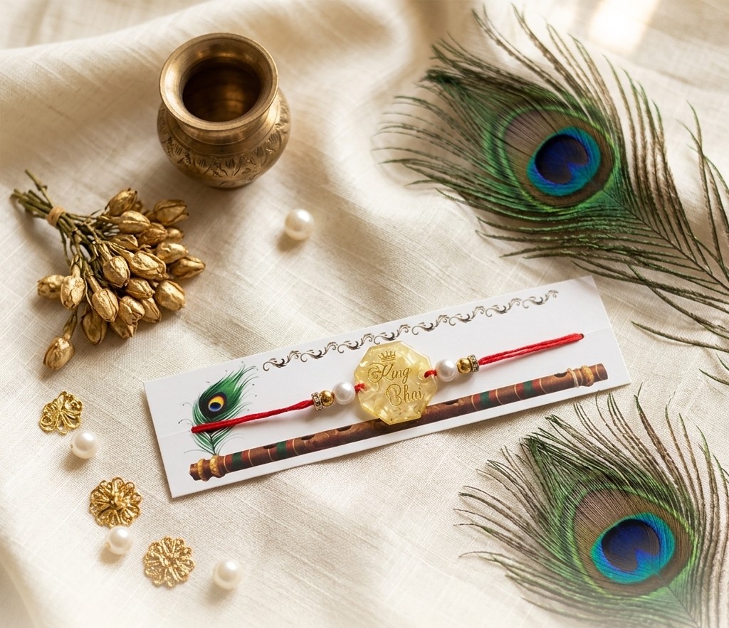 Premium Rakhi with Pearl Beads