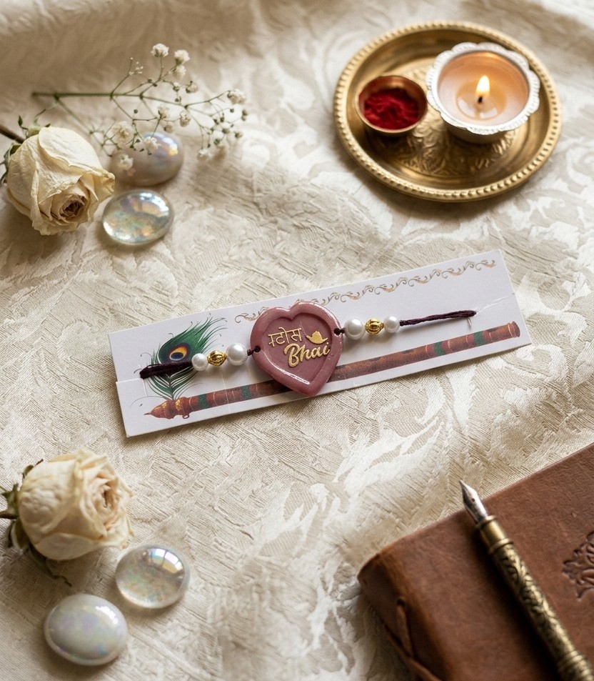 Heart Rakhi – Designer Pearl Rakhi