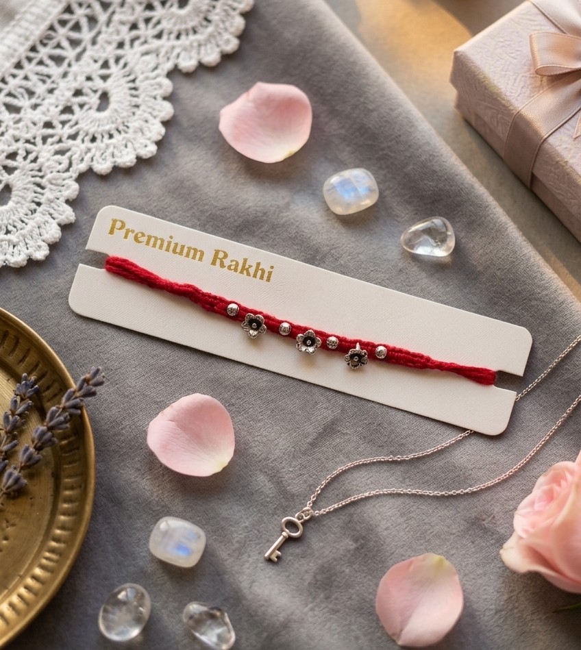 Premium Floral Charm Rakhi